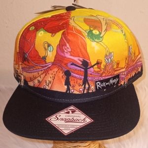 Bioworld graphics Rick and Morty Snapback cap.